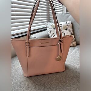 light pink Michael Kors tote bag